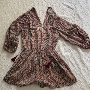 Holding Horses Purple Flowered Romper |S|